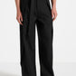 Carbon Black Relaxed Fit Wrap Leg Tailored Trouser By Emporeo