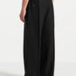 Carbon Black Relaxed Fit Wrap Leg Tailored Trouser By Emporeo