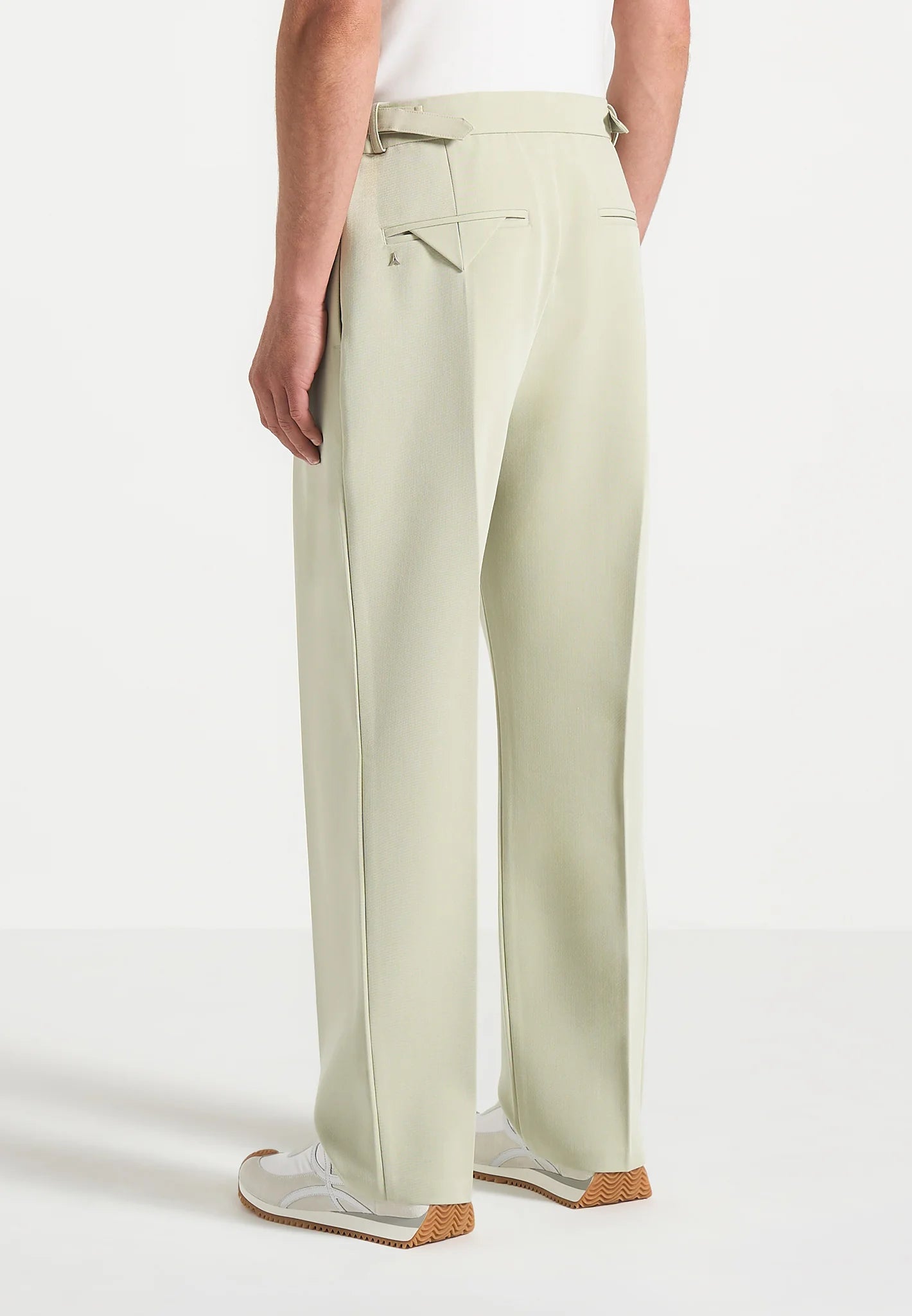 Lime Relaxed Fit Two Pleated Tailored Trouser By Emporeo