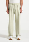 Lime Relaxed Fit Two Pleated Tailored Trouser By Emporeo