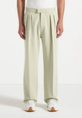 Lime Relaxed Fit Two Pleated Tailored Trouser By Emporeo
