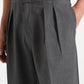 Elephant Grey Relaxed Fit Two Pleated Tailored Trouser By Emporeo