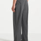 Elephant Grey Relaxed Fit Two Pleated Tailored Trouser By Emporeo