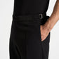 Shadow Black Relaxed Fit Tailored Button Cuff Trouser By Emporeo