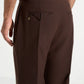 Dark Brown Relaxed Fit Two Pleated Tailored Trouser By Emporeo