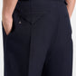 Navy Blue  Relaxed Fit Two Pleated Tailored Trouser By Emporeo