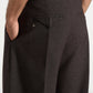 Brown Box Pleat Wide Leg Trousers By Emporeo