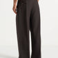 Brown Box Pleat Wide Leg Trousers By Emporeo