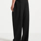 Noir Black Box Pleat Wide Leg Trousers By Emporeo