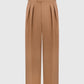 Light Brown Relaxed Fit Two Pleated Tailored Trouser By Emporeo