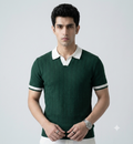 Green Aura Knit Polo by Emporeo