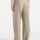 Beige Relaxed Fit Belted Tailored Trousers By Emporeo