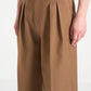 Light Brown Relaxed Fit Two Pleated Tailored Trouser By Emporeo