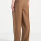 Light Brown Relaxed Fit Two Pleated Tailored Trouser By Emporeo