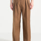 Light Brown Relaxed Fit Two Pleated Tailored Trouser By Emporeo
