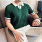 Bottle Green Aura Knit Polo by Emporeo