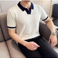 Frost White Aura Knit Polo by Emporeo