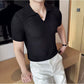 Black Onyx Weave Knit Polo by Emporeo