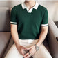 Bottle Green Aura Knit Polo by Emporeo