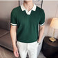 Bottle Green Aura Knit Polo by Emporeo