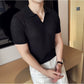 Black Onyx Weave Knit Polo by Emporeo