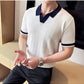 Frost White Aura Knit Polo by Emporeo