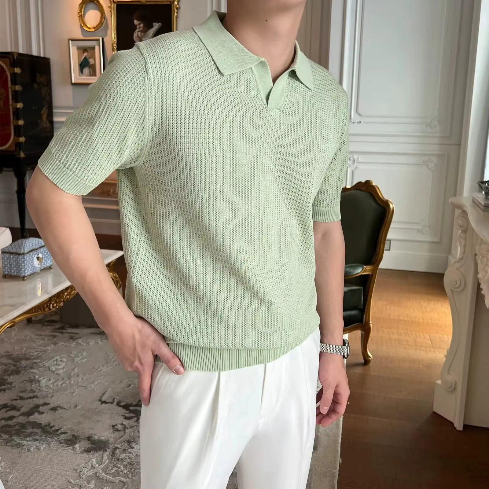 Olive Royal Knit Polo by Emporeo