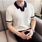 Frost White Aura Knit Polo by Emporeo