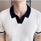 Frost White Aura Knit Polo by Emporeo