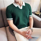 Bottle Green Aura Knit Polo by Emporeo