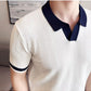 Frost White Aura Knit Polo by Emporeo