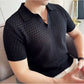 Black Onyx Weave Knit Polo by Emporeo