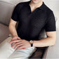 Black Onyx Weave Knit Polo by Emporeo