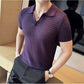 Deep Purple Textured Knit Polo by Emoporeo