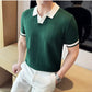 Bottle Green Aura Knit Polo by Emporeo