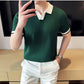 Bottle Green Aura Knit Polo by Emporeo