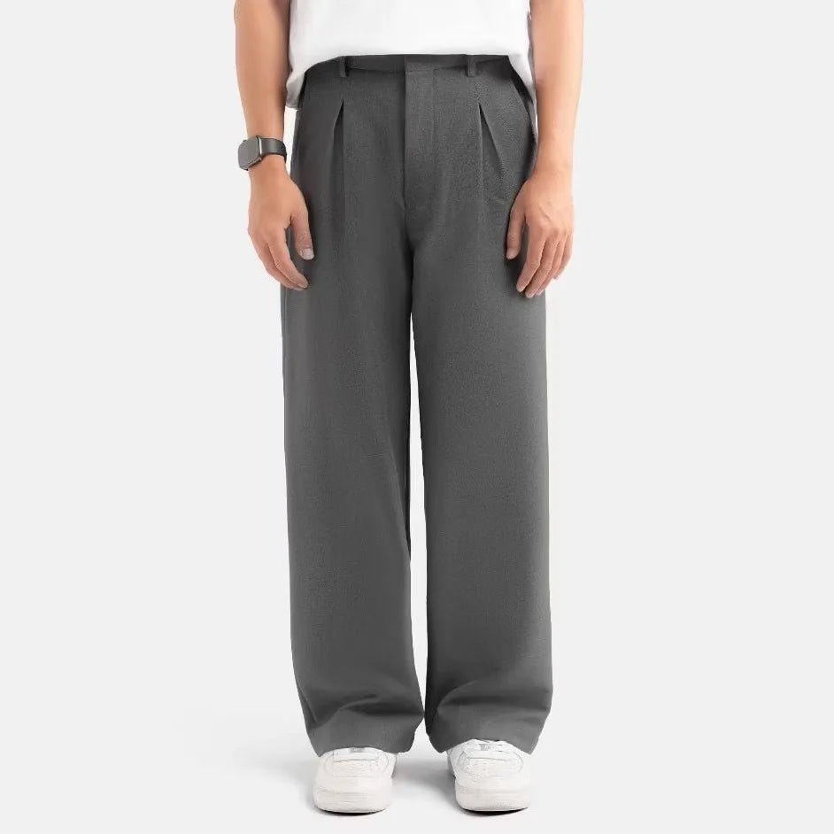 Grey Classic Baggy Tailored Trouser by Emporeo