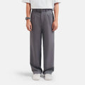 Grey Elite Belted Baggy Tailored Trouser by Emporeo
