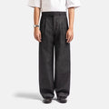 Black Denim Elite Belted Baggy Tailored Trouser by Emporeo