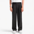 Black Elite Belted Baggy Tailored Trouser by Emporeo