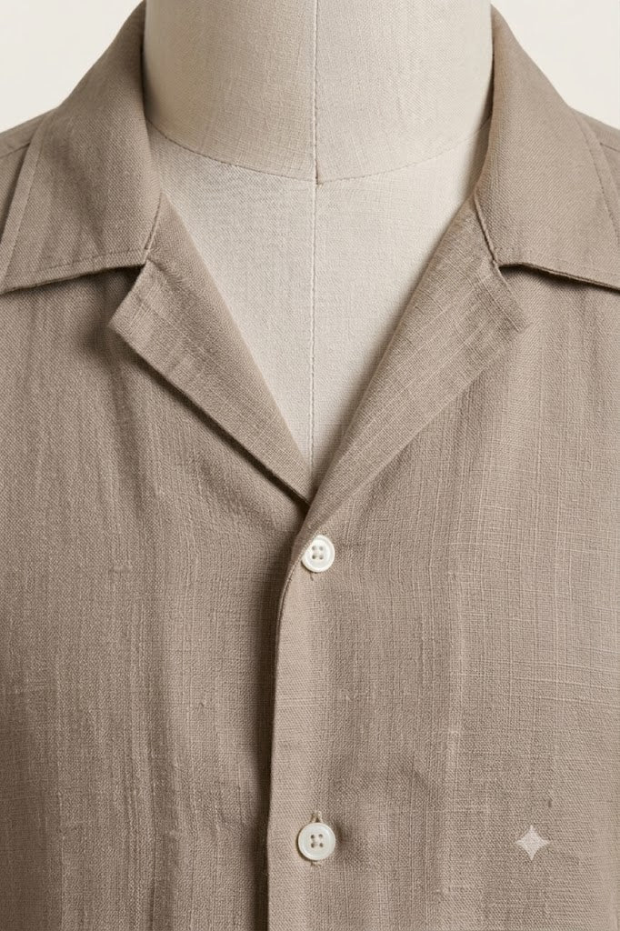 Men's Vizon Linen Cuban Collar Shirt – Premium Resort & Beach Linen Shirt