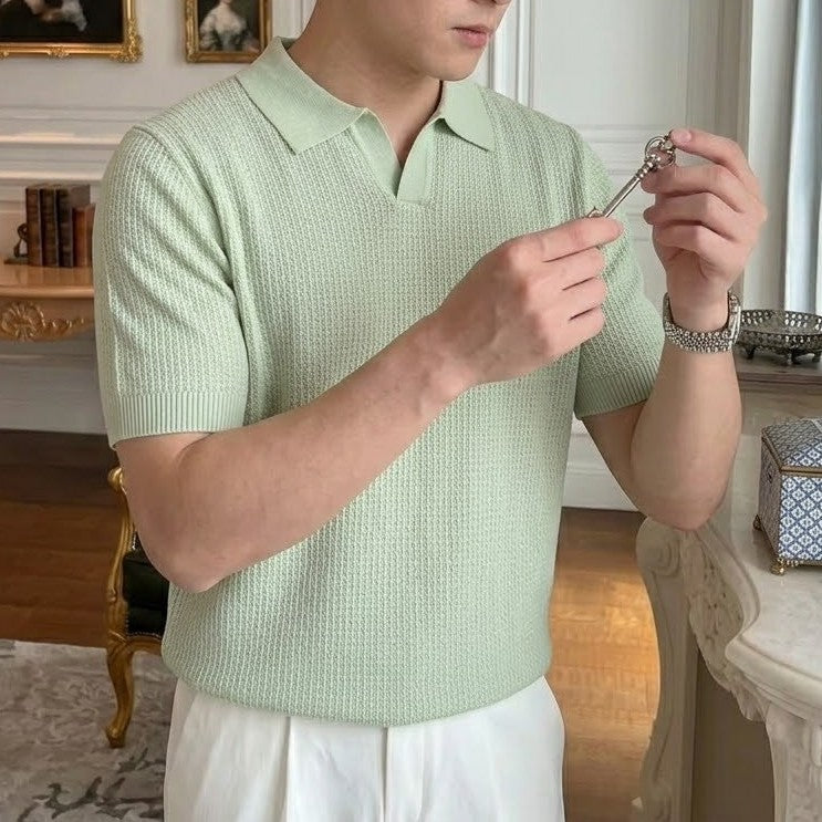 Lime Royal Knit Polo by Emporeo