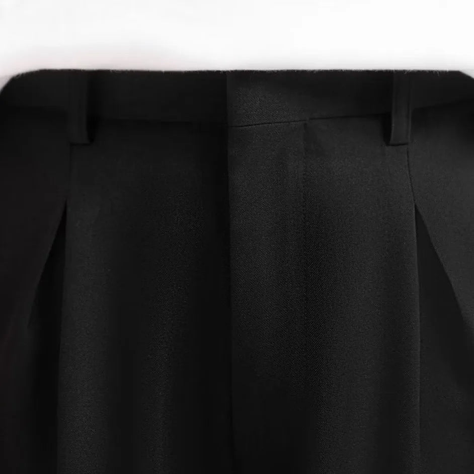 Black Classic Baggy Tailored Trouser by Emporeo