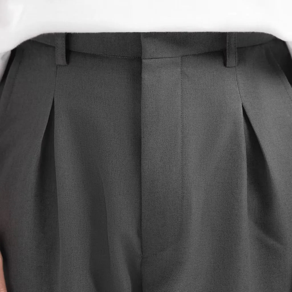 Grey Classic Baggy Tailored Trouser by Emporeo