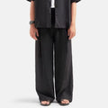 Black Stripe Classic Baggy Tailored Trouser by Emporeo