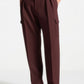 Wine Relaxed Fit Twill Pocket Trouser By Emporeo