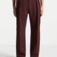 Wine Relaxed Fit Twill Pocket Trouser By Emporeo