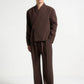 Brown Relaxed Fit Belted Tailored Trousers By Emporeo
